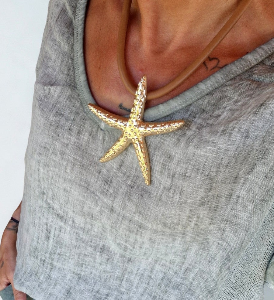 💚 T-shirt LINO CHIC – 100% lin naturel, taille unique