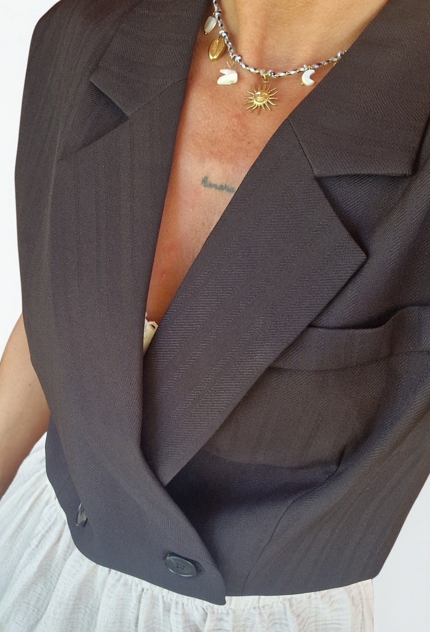 🖤 Blouse Caraco tailleur ALBA