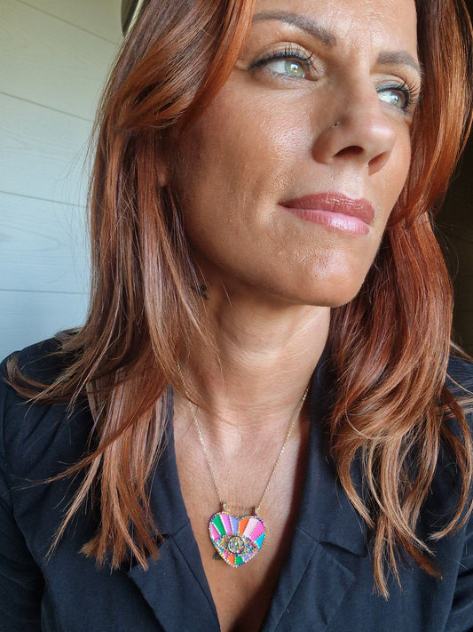 Collier AURA DIVINE – Multicolore & Plaqué Or