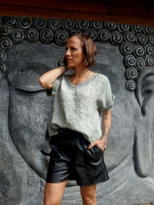 SHORT SIMILI CUIR SIERRA