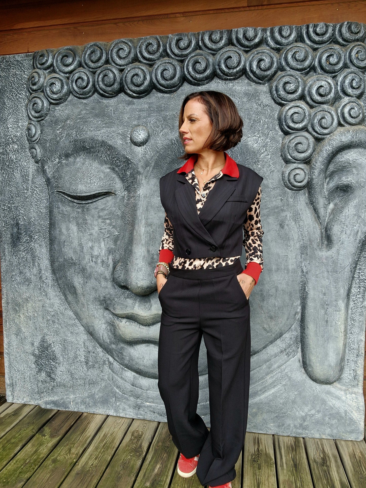 🖤 Blouse Caraco tailleur ALBA